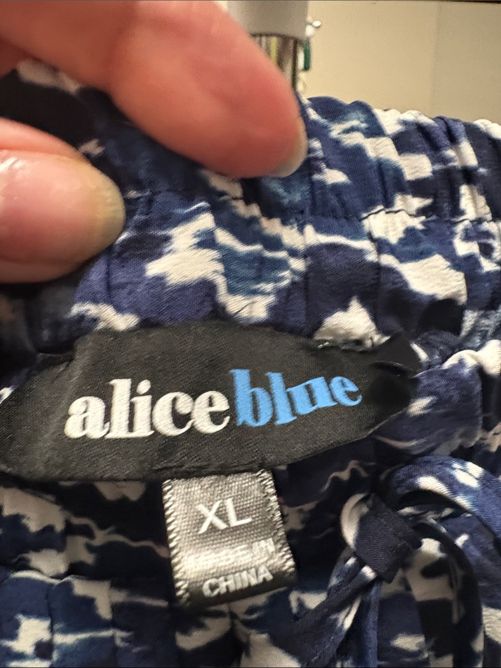 Alice Blue Navy and White Tiered Print Skirt - Picture 5 of 5
